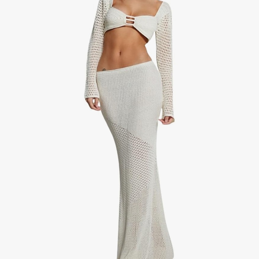 Two Piece Knit Top and Skirt